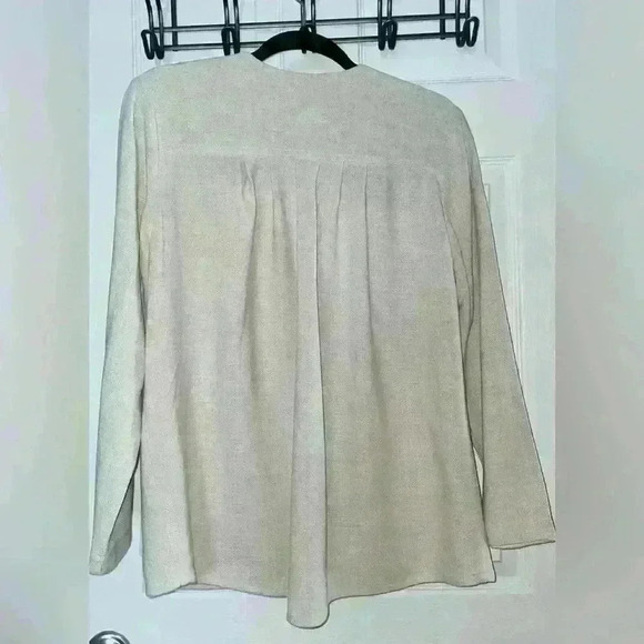 Soft Surroundings Beige Cotton Linen Blend Shaket/Blazer Small - Picture 2 of 3